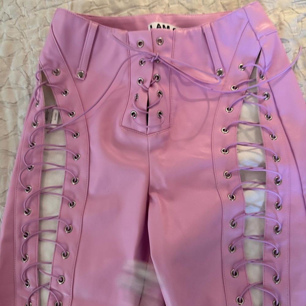 I.AM.GIA Pink Lace-Up Pants